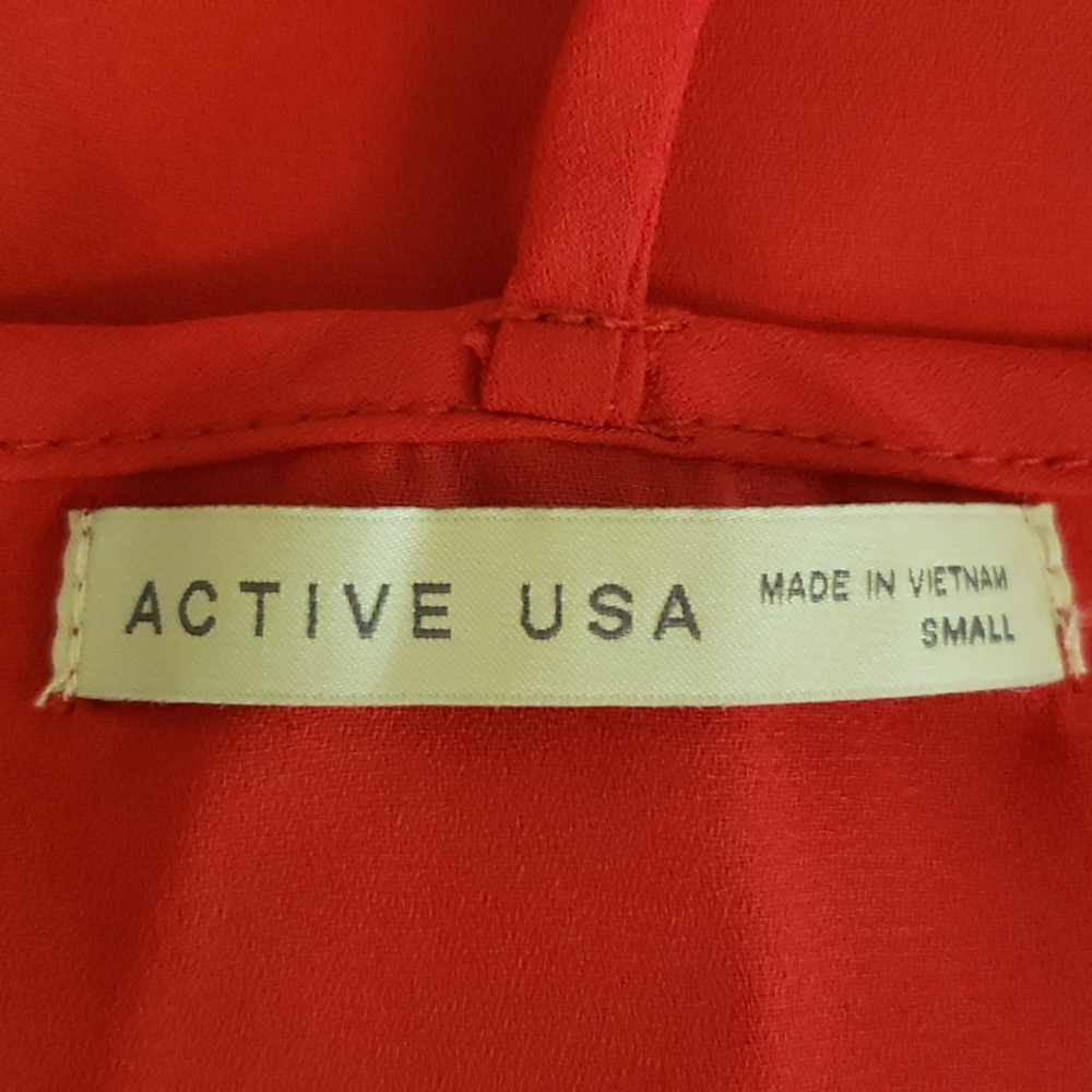 Active USA red see through tank top Small - Picture 3 of 5